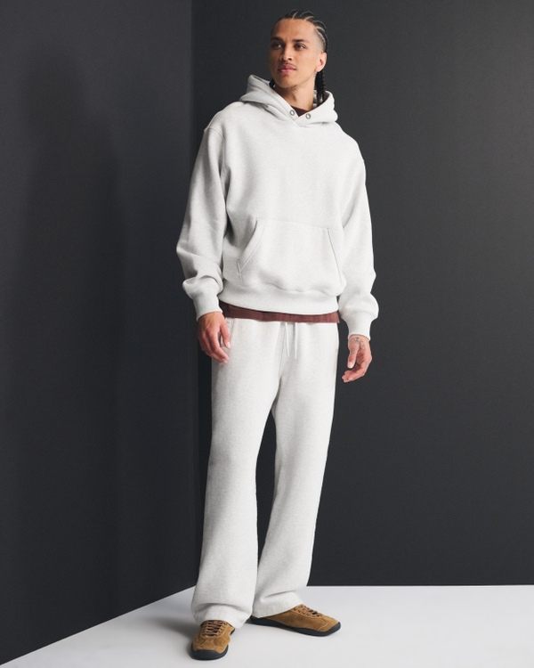 Heritage Heavyweight Popover Hoodie, Light Heather Grey view 2