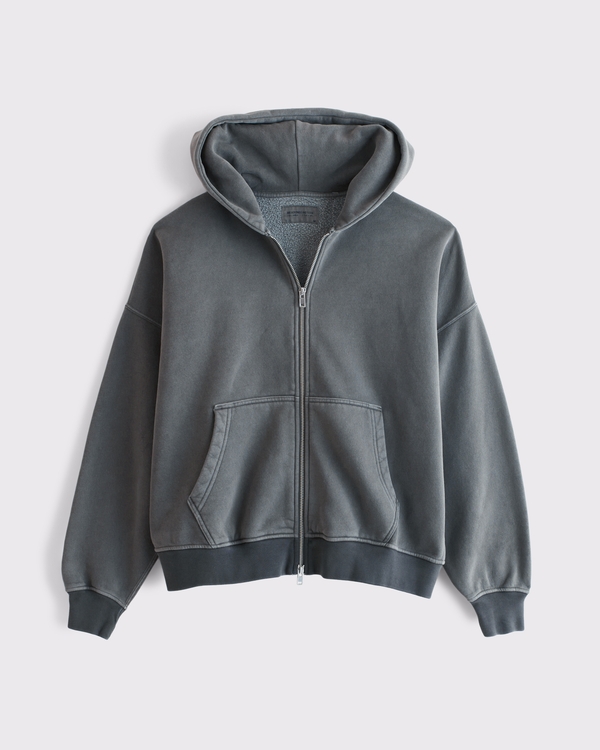 Essential Full-Zip Hoodie, Cool Gray view 1