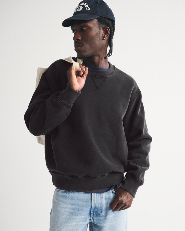 Heritage Heavyweight Crew Sweatshirt, Black view 1