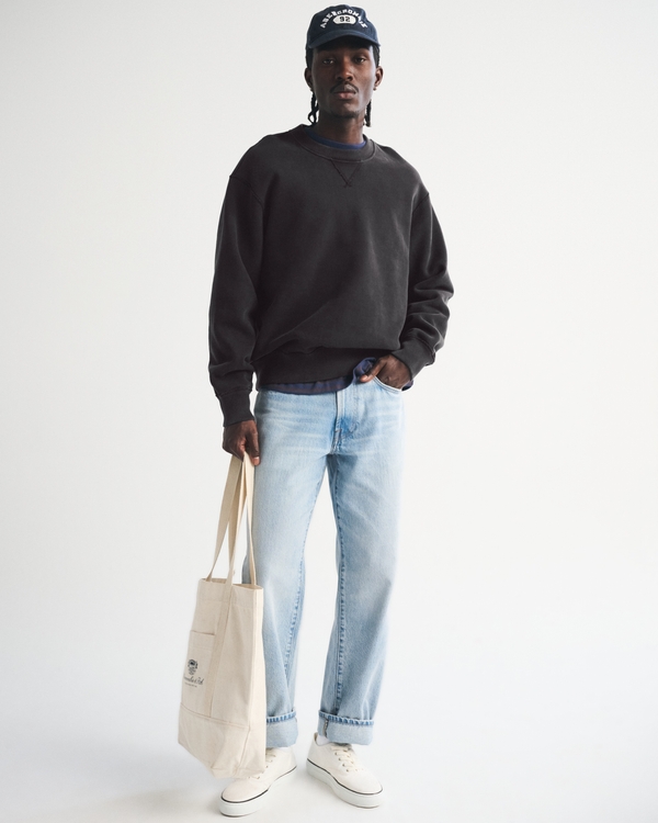 Heritage Heavyweight Crew Sweatshirt, Black view 2