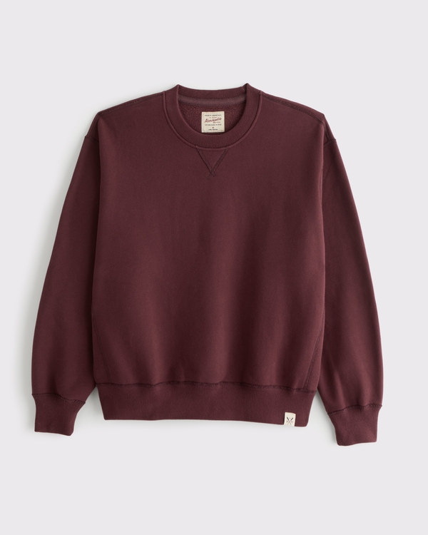 Heritage Heavyweight Crew Sweatshirt, Burgundy view 1