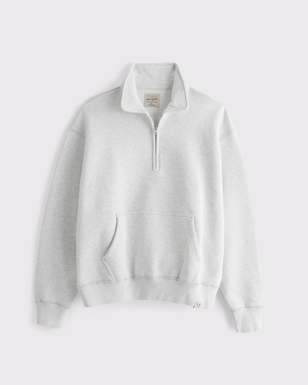 Heritage Heavyweight Half-Zip Fleece, Heather Gray view 1