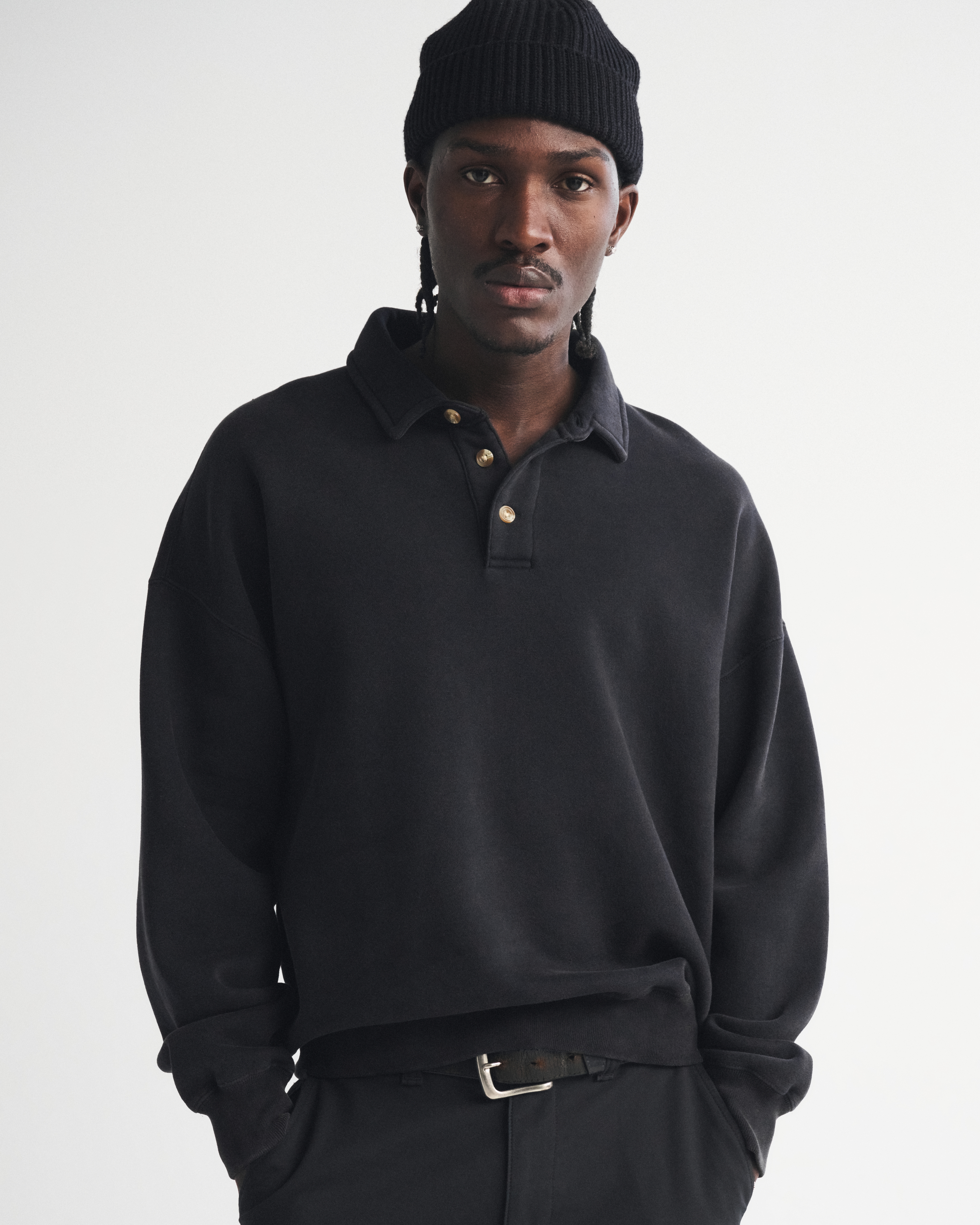 Мужские свитеры Abercrombie & Fitch Essential Fleece Polo — фото 2