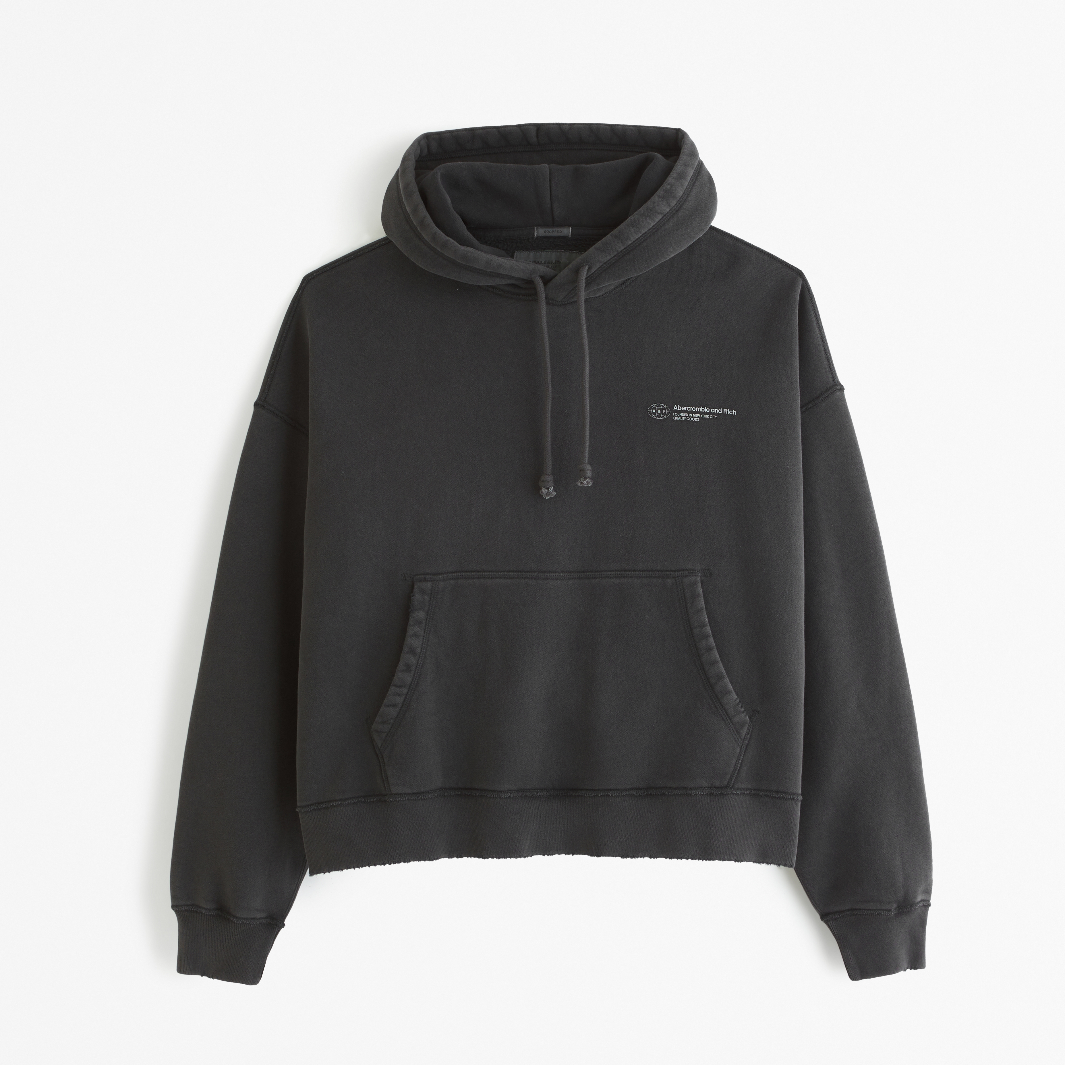 Men's Logo Cropped Popover Hoodie | Men's Tops | Abercrombie.com