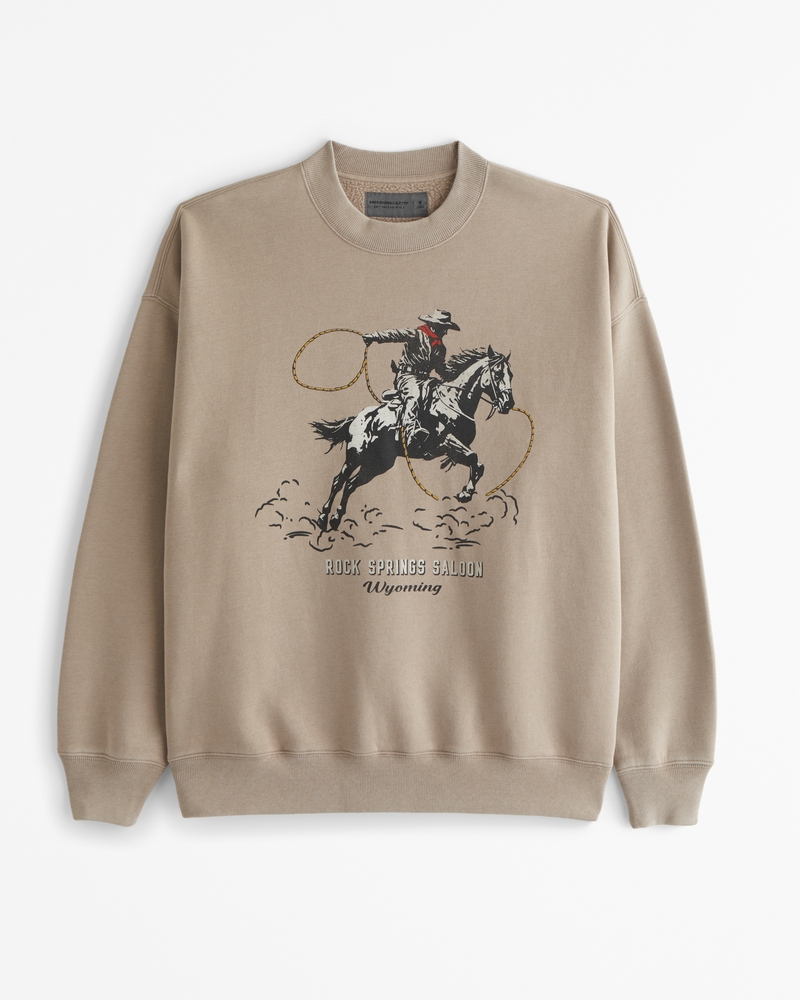 Western Graphic Crew Sweatshirt