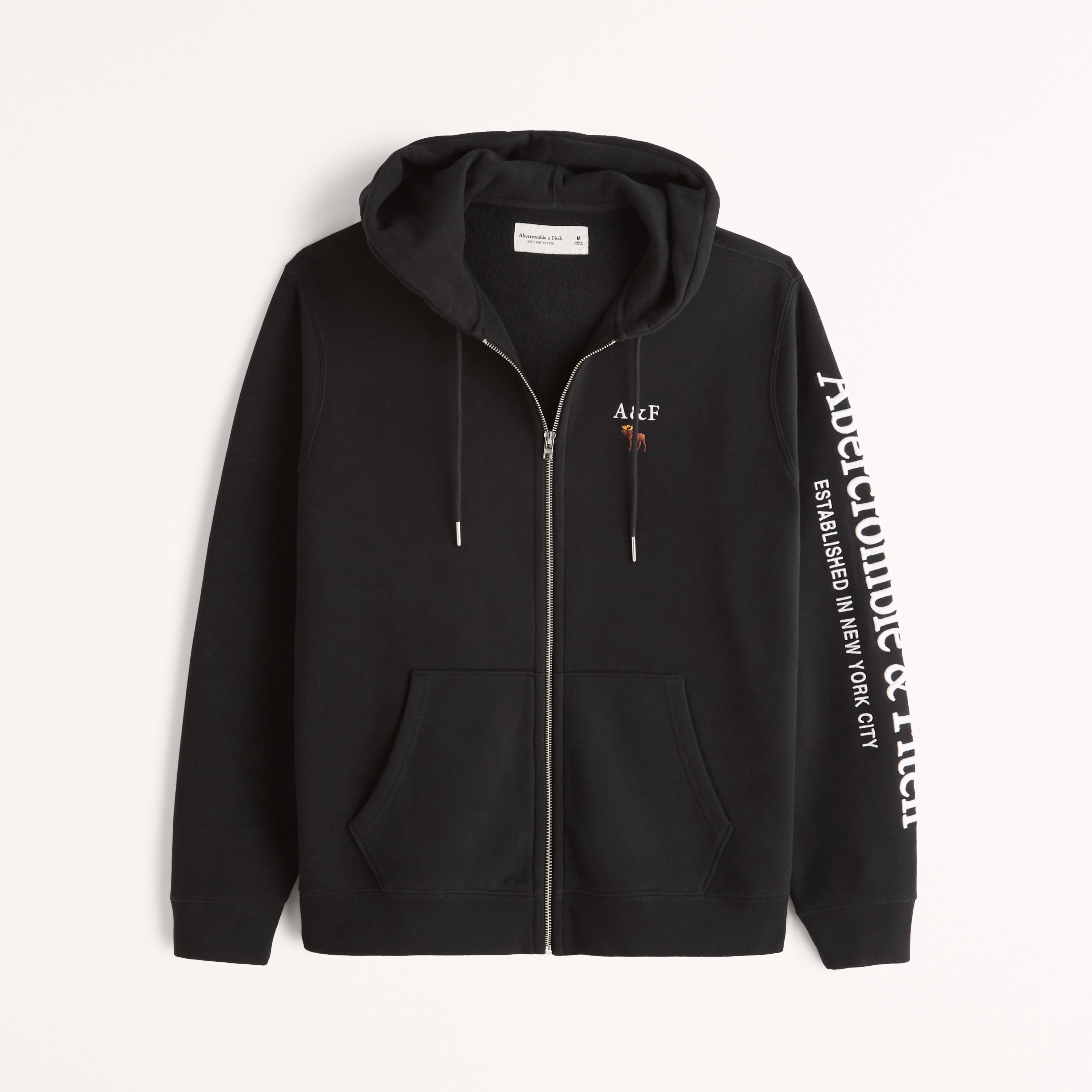 Logo full cheap zip hoodie abercrombie