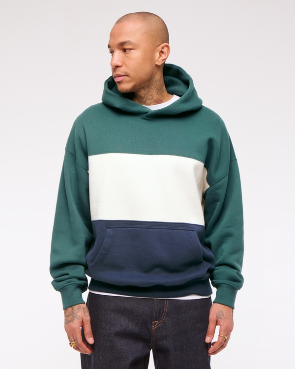 Essential Popover Hoodie, Sapphire Pattern view 1