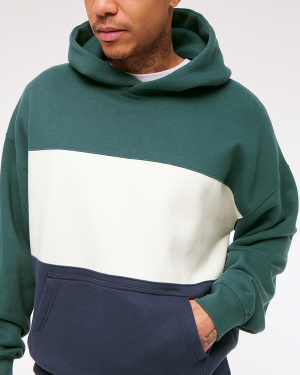Essential Popover Hoodie, Sapphire Pattern view 2