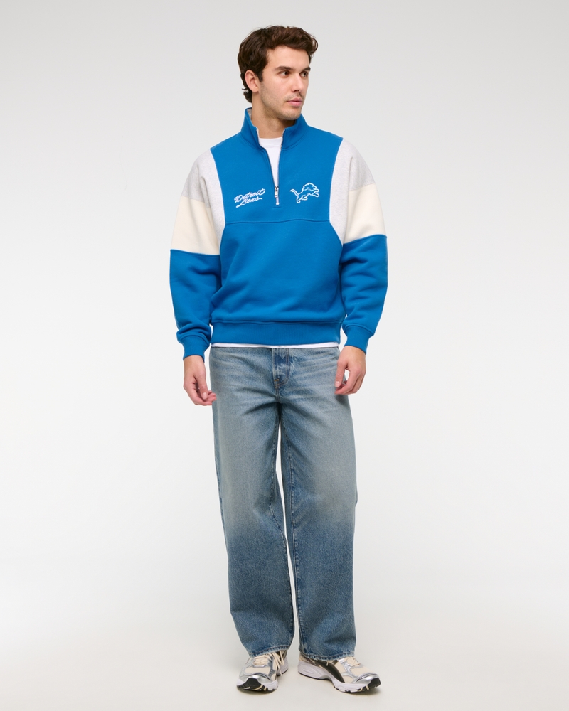 Detroit Lions Graphic Half-Zip Sweatshirt