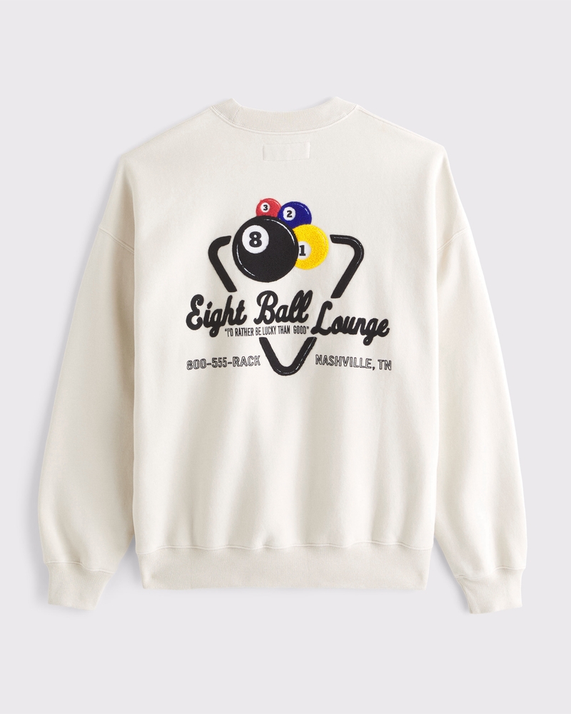 Sporty Graphic Crew Sweatshirt