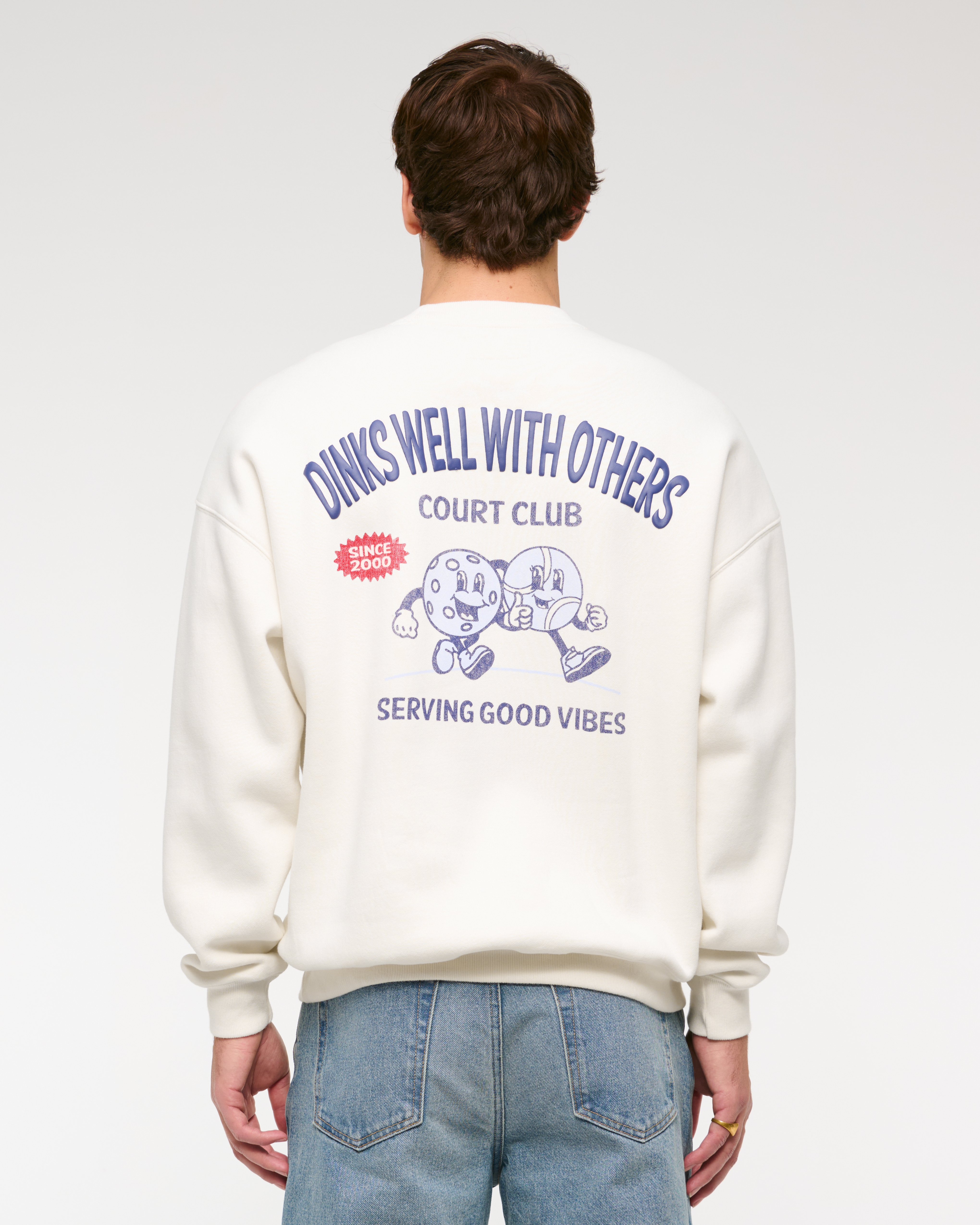 Men's Sporty Graphic Crew Sweatshirt | Men's Clearance