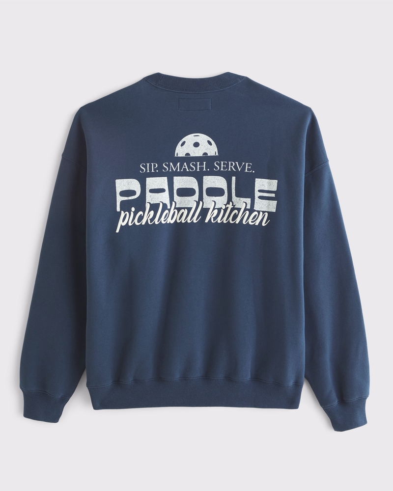 Sporty Graphic Crew Sweatshirt