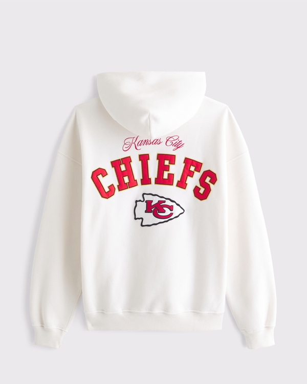 Kansas City Chiefs Graphic Popover Hoodie, Cream - Chiefs view 1