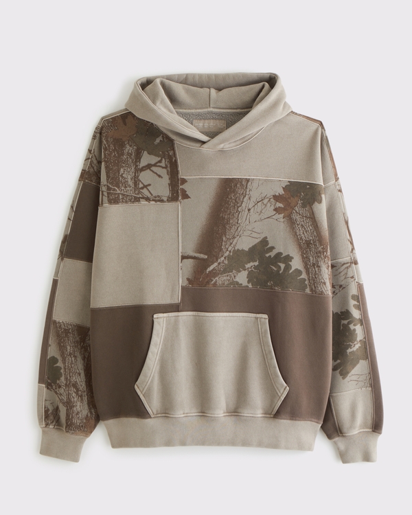 Essential Popover Hoodie, Brown Pattern view 1