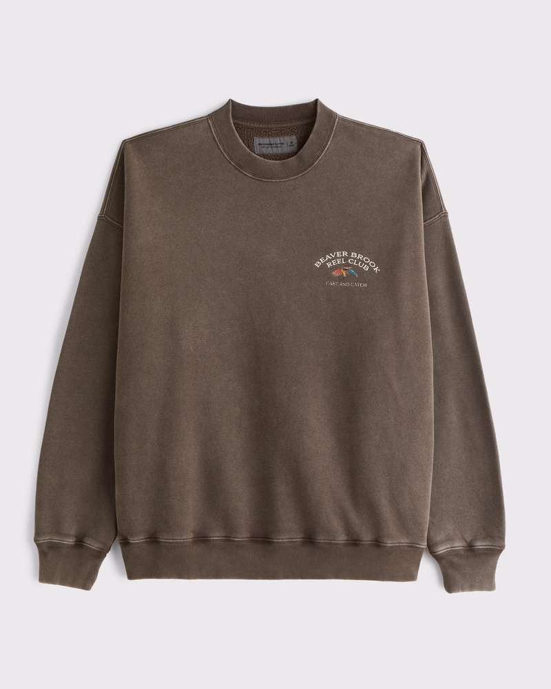 Fishing Graphic Crew Sweatshirt