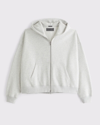 Cropped Essential Full-Zip Hoodie