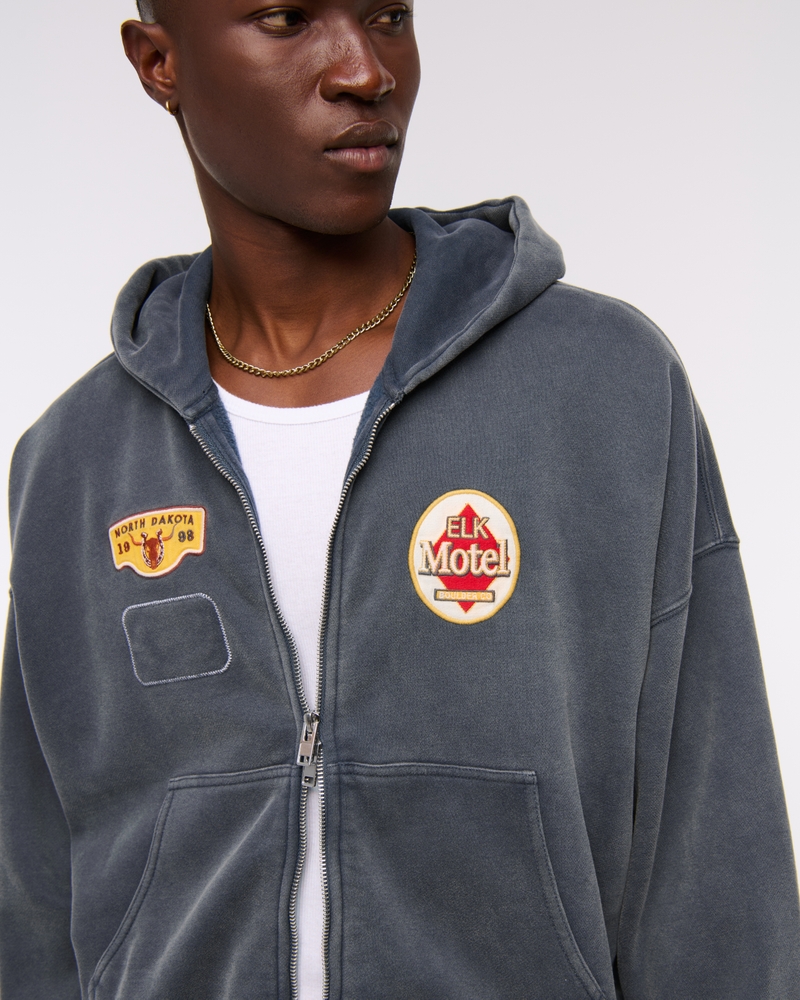 Cropped Essential Full-Zip Hoodie