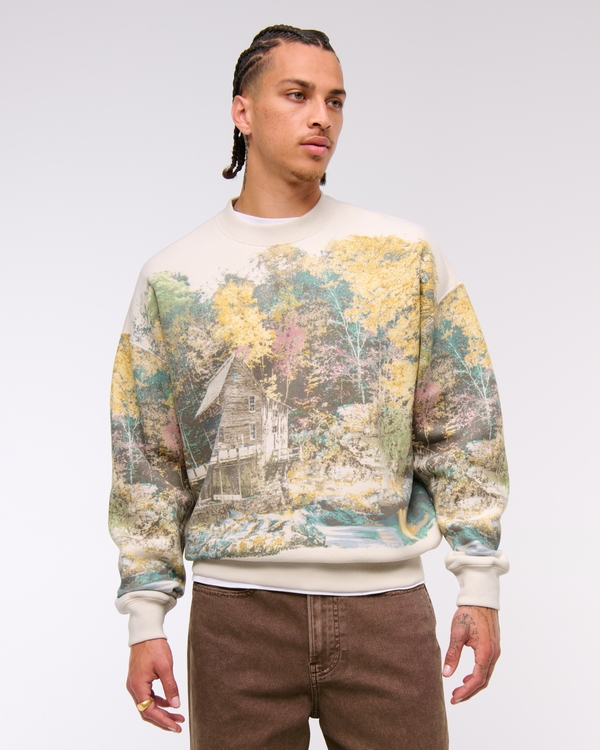 Essential Crew Sweatshirt, Feather Gray view 1