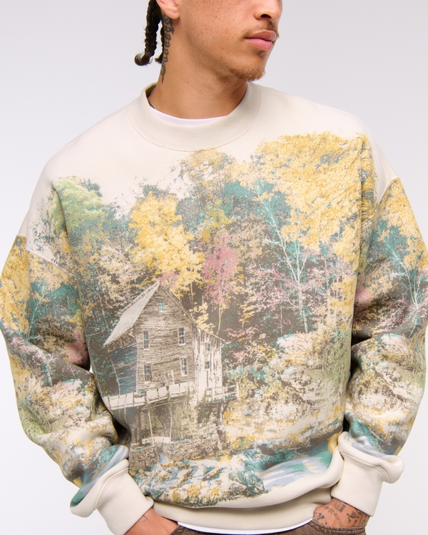 Essential Crew Sweatshirt, Feather Gray view 2