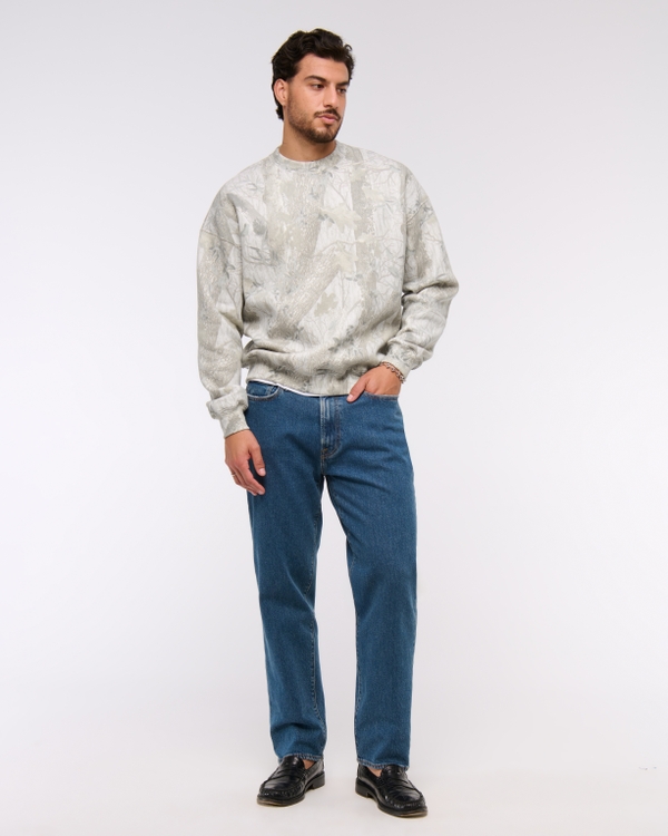 Essential Crew Sweatshirt, Taupe Camo view 1