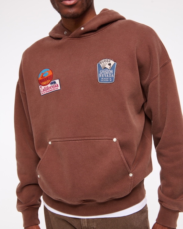 Essential Popover Hoodie, Brown view 2