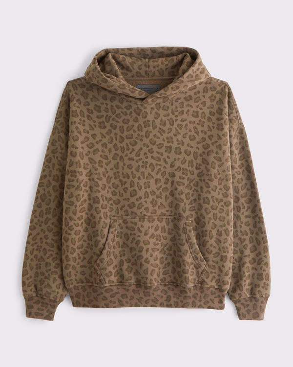 Essential Popover Hoodie, Light Brown Pattern view 1