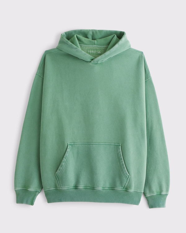 Essential Popover Hoodie, Lime Green Wash view 1
