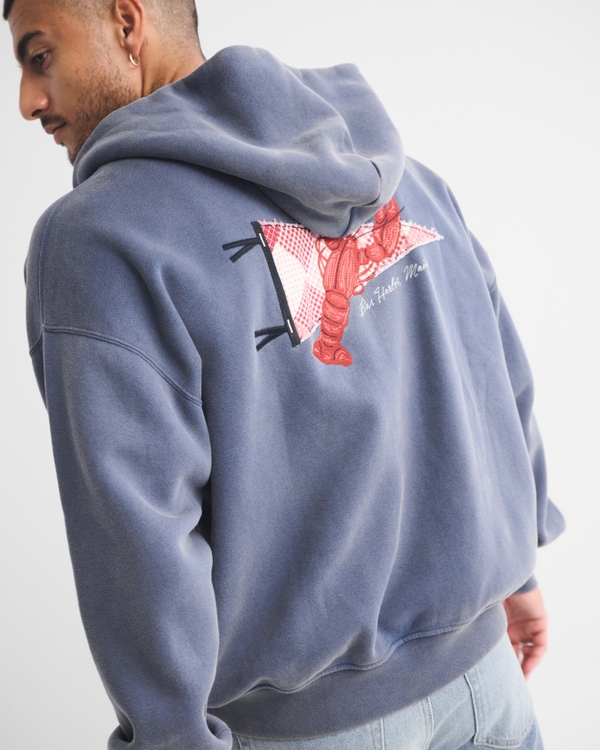 Essential Full-Zip Hoodie, Cool Navy view 2