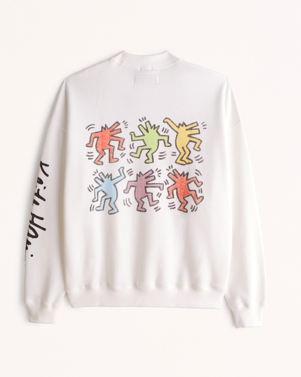 Pride Keith Haring Graphic Crew Sweatshirt, White