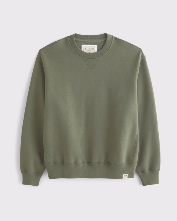 Heritage Heavyweight Crew Sweatshirt, Olive Gray view 1