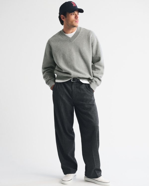 Heritage Heavyweight V-Neck Sweatshirt, Gray view 2