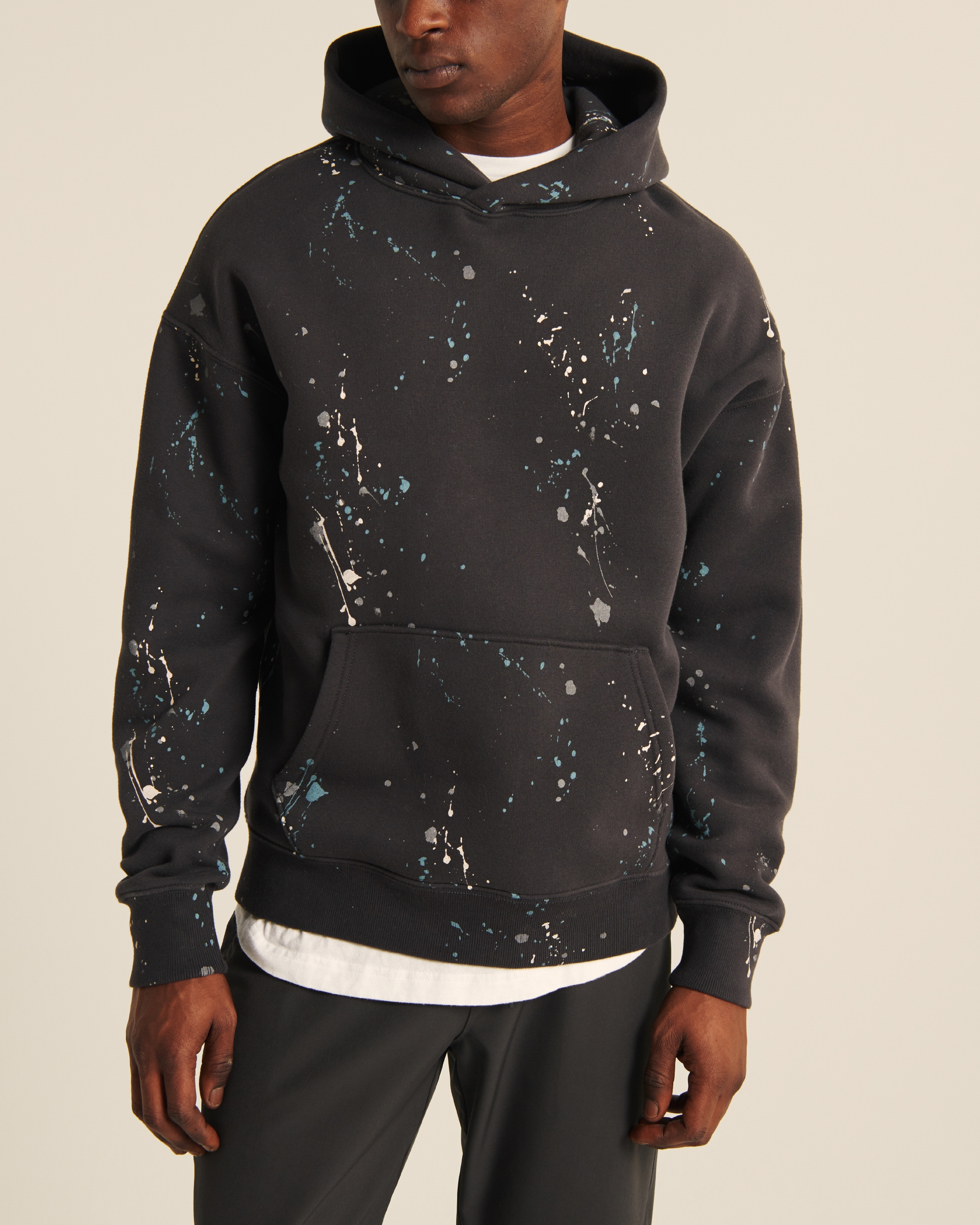 abercrombie paint splatter hoodie