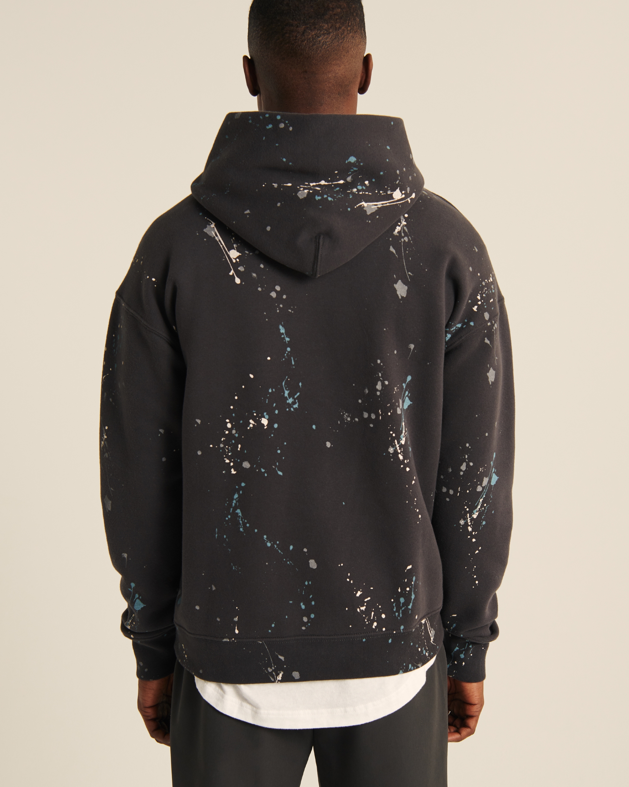 paint splatter hoodie mens