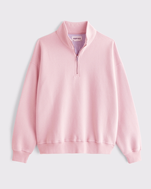 Essential Half-Zip Sweatshirt, Pale Mauve view 1