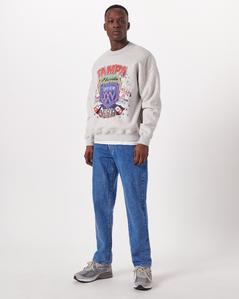 Men's Vintage Super Bowl Graphic Crew Sweatshirt, Men's