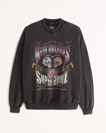 Men's Vintage Super Bowl Graphic Crew Sweatshirt | Men's Clearance ...