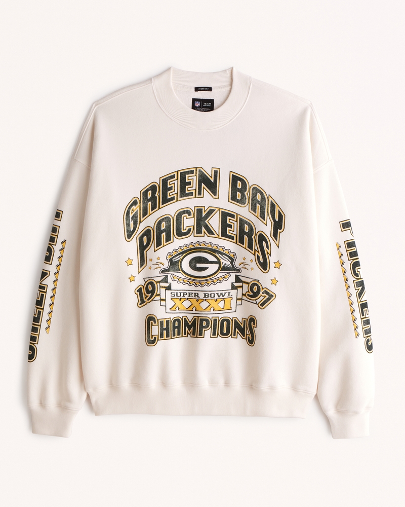 Men's Green Bay Packers Graphic Crew Sweatshirt | Men's Tops |  Abercrombie.com