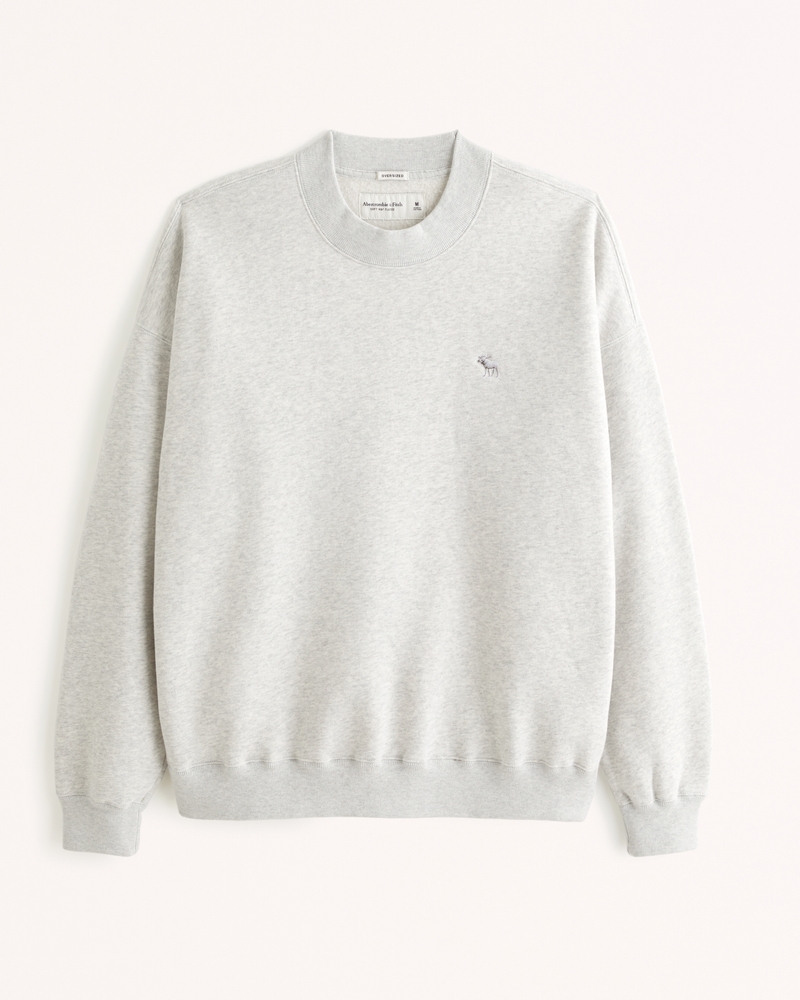 Herren Sweatshirt mit Rundhalsausschnitt und auffälligem Symbol 