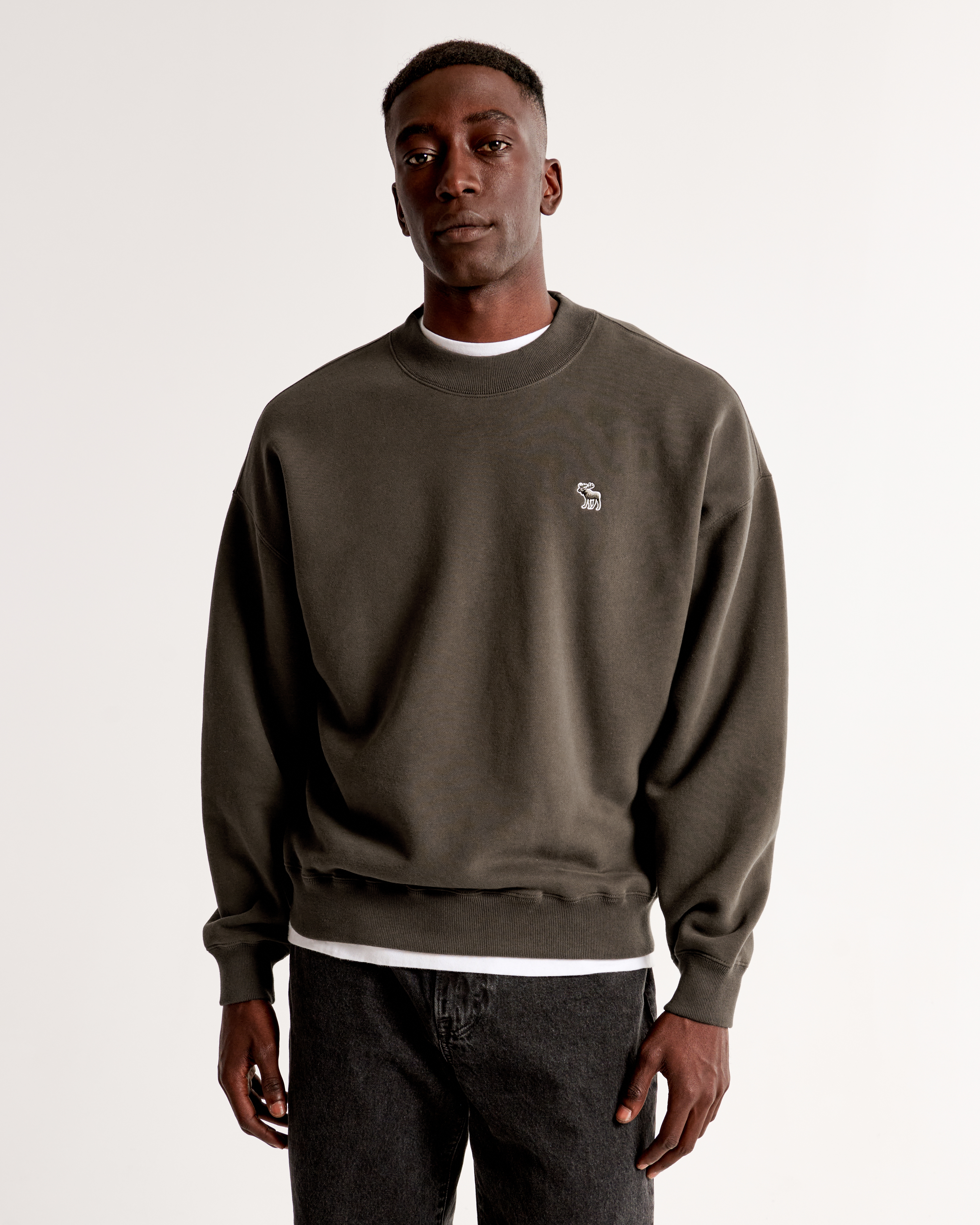 Men's Elevated Icon Crew Sweatshirt | Men's Tops | Abercrombie.com