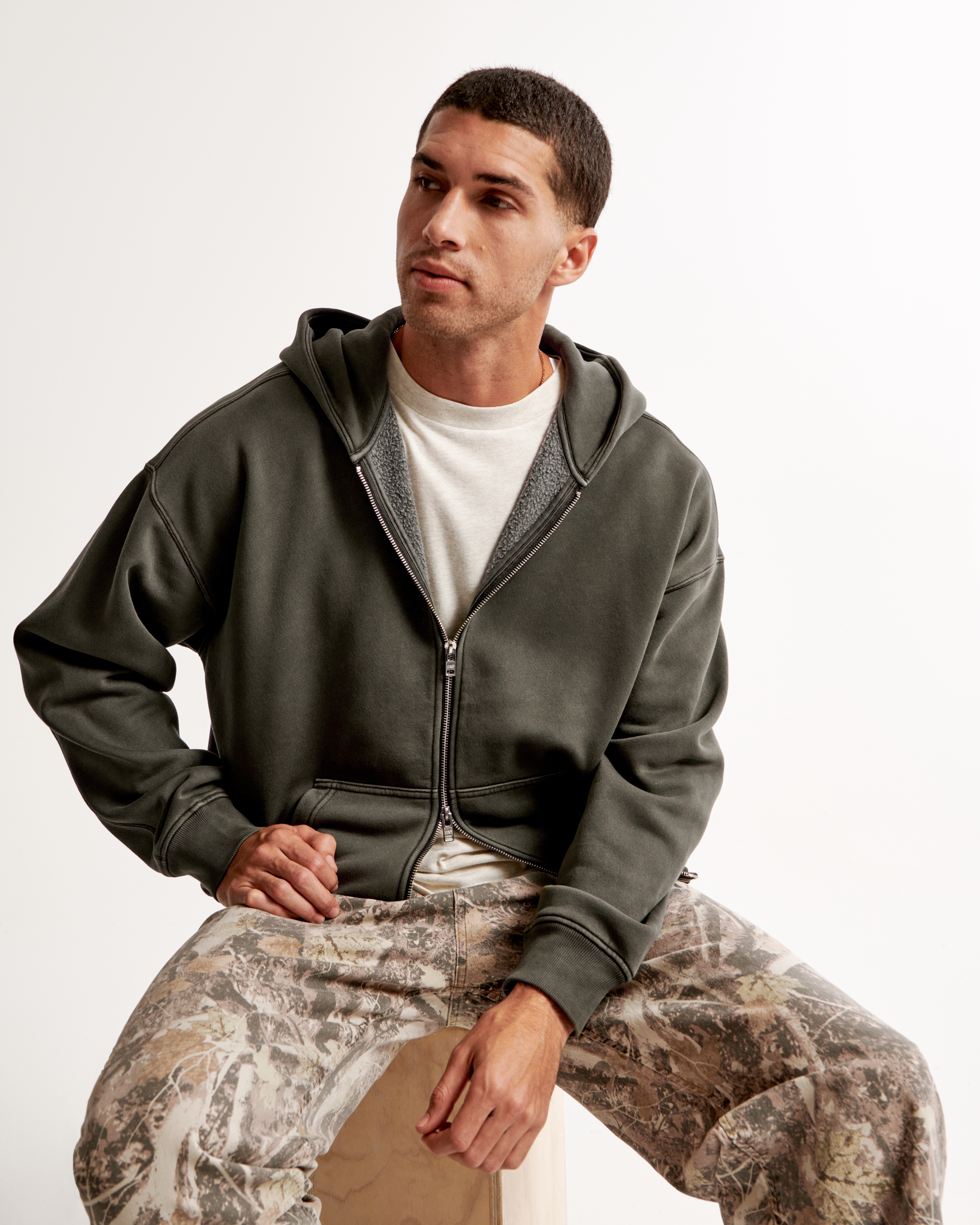 Abercrombie and fitch full zip hoodie sale