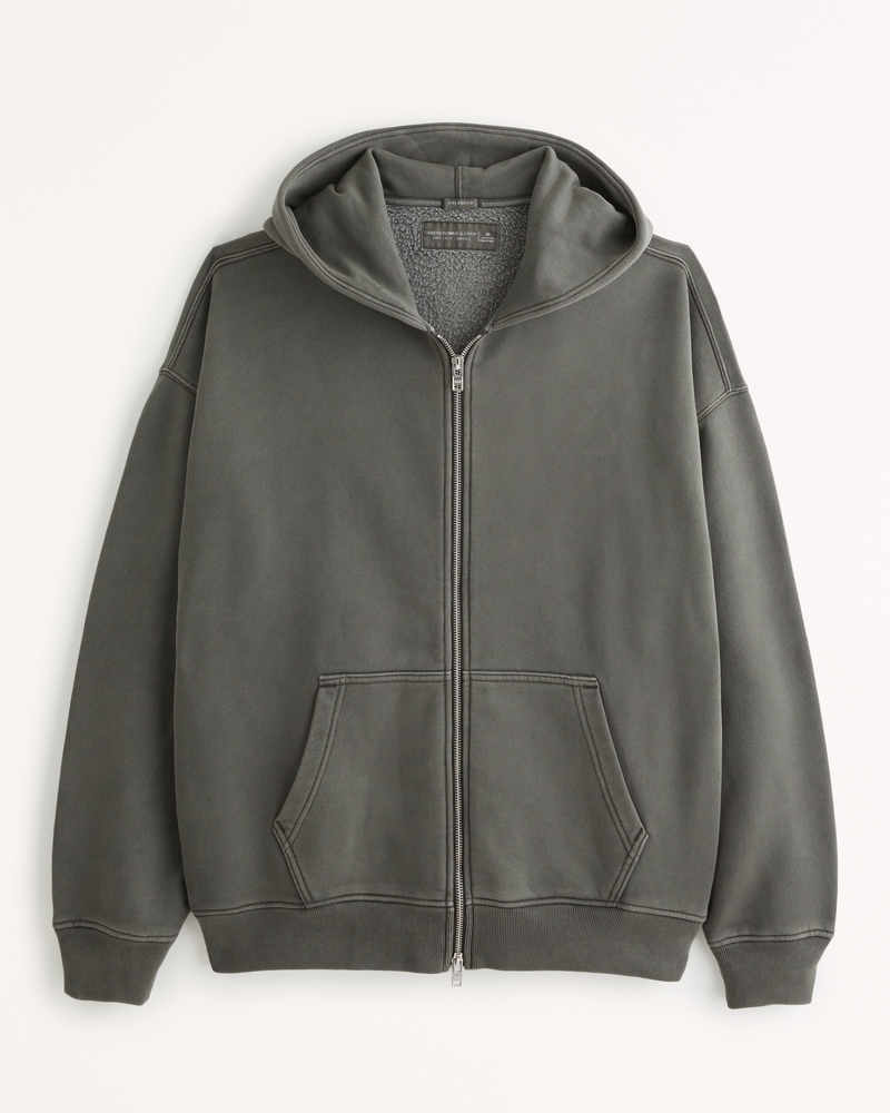 Men's Essential Full-Zip Hoodie | Men's New Arrivals | Abercrombie.com