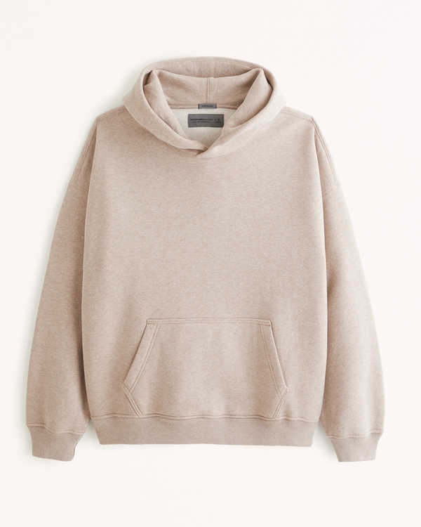 Essential Popover Hoodie, Light Brown Heather