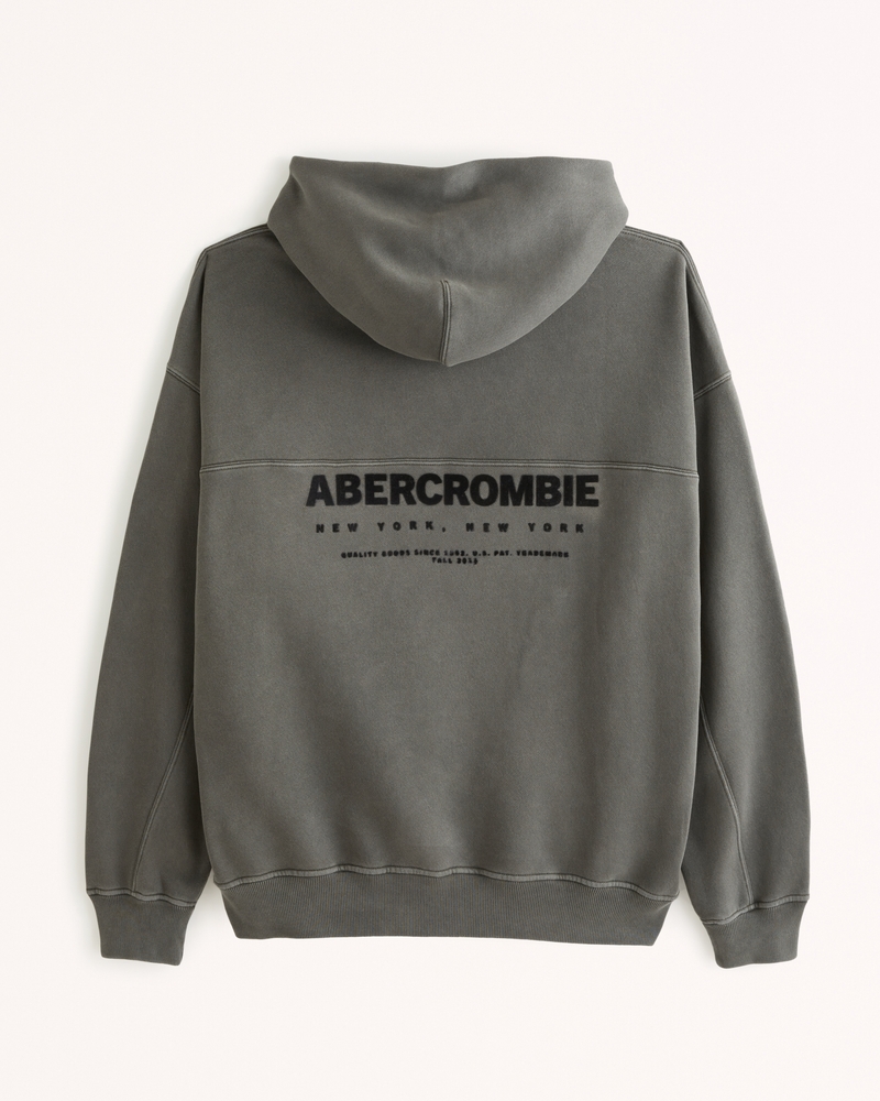 Homme Micro-Logo Popover Hoodie | Homme Tops | Abercrombie.com