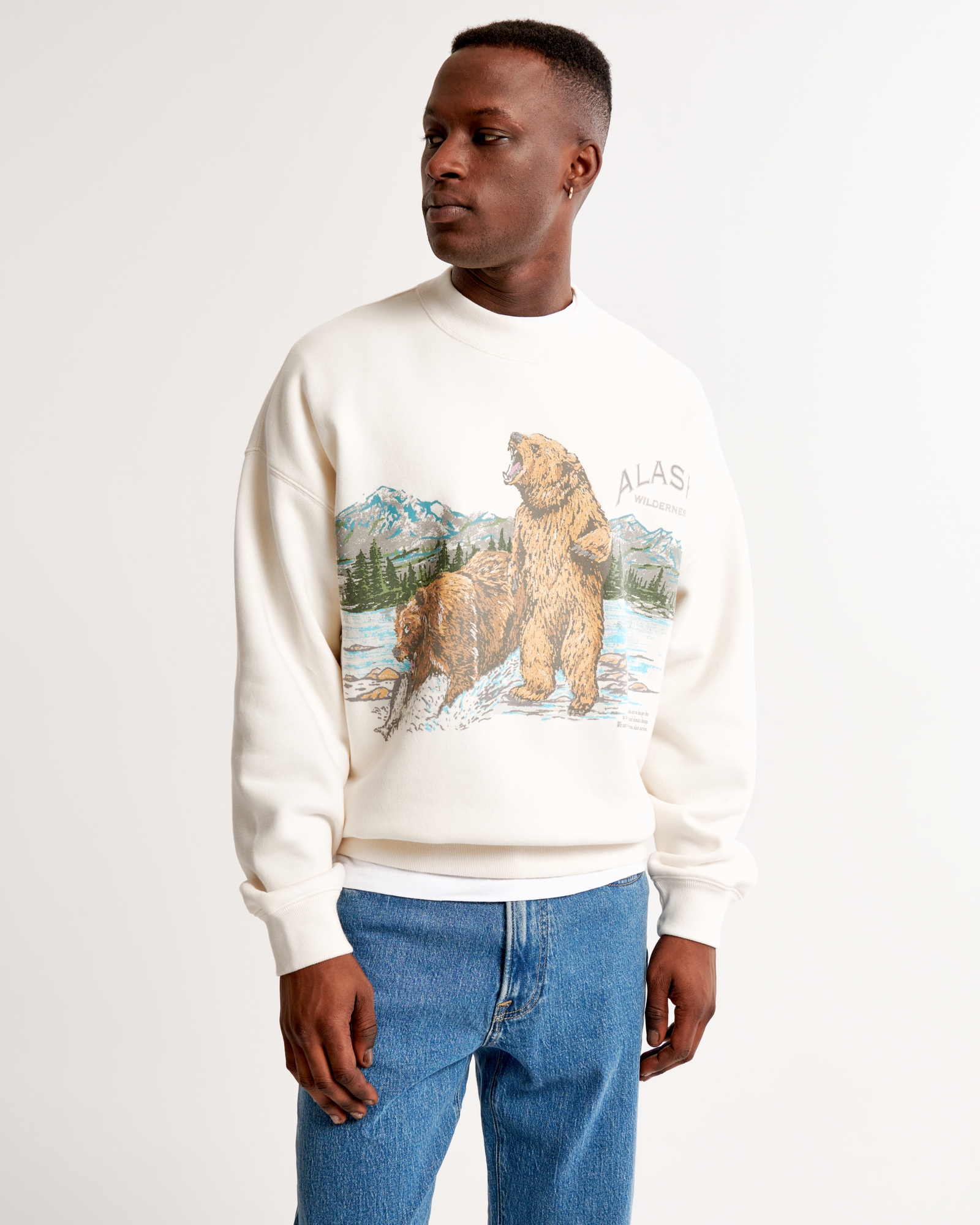 Men's Smoky Mountains Graphic Crew Sweatshirt, Men's Clearance