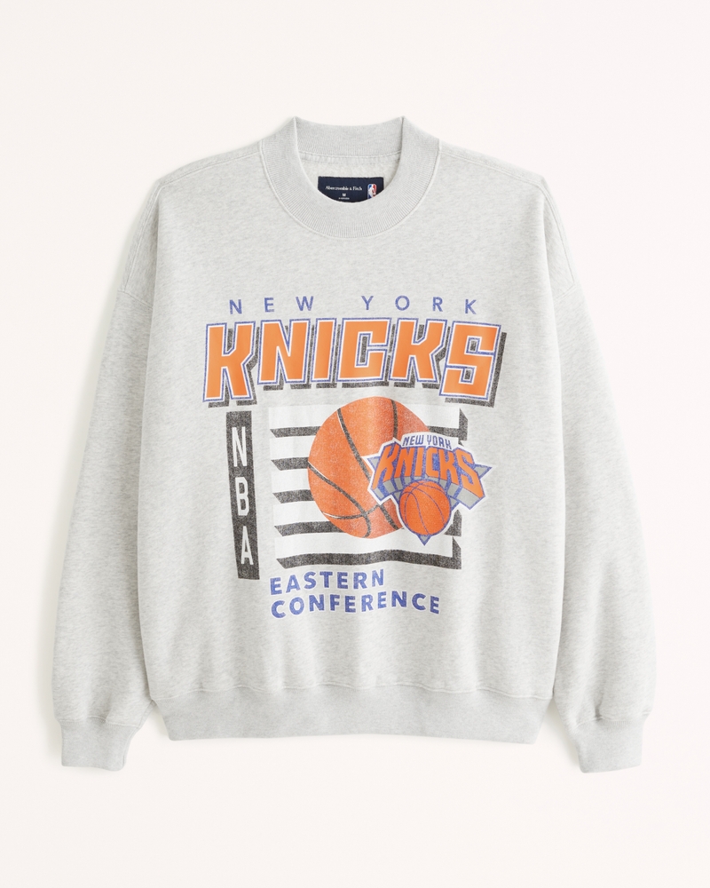 Sudadera con cuello redondo y estampa de los New York Knicks