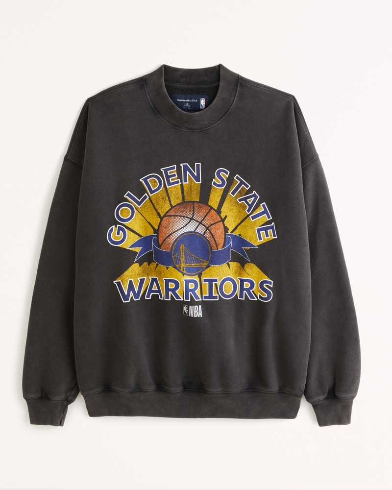 Sudadera con cuello redondo y con estampa de los Golden State Warriors