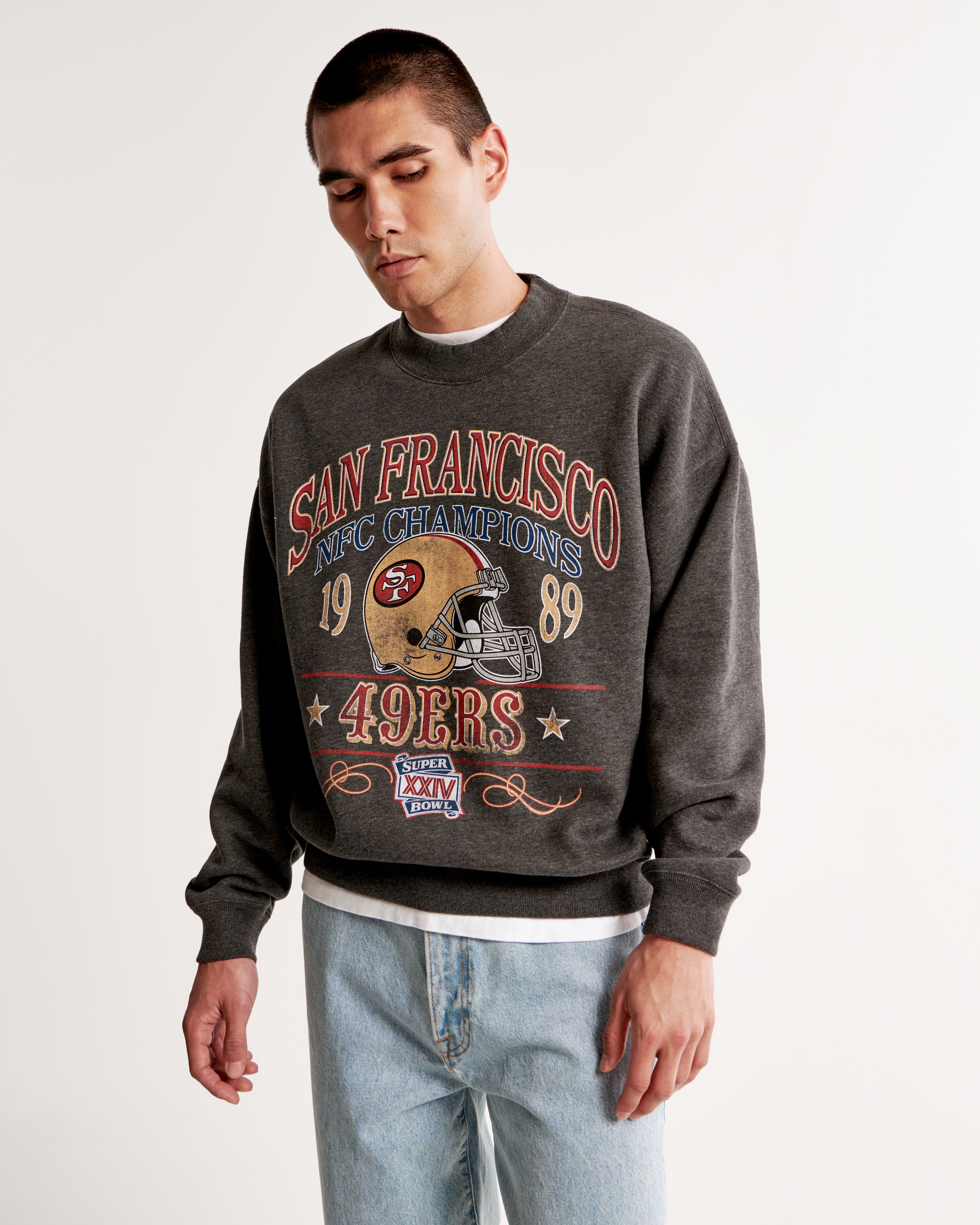 Men's San Francisco 49ers Graphic Crew Sweatshirt | Men's Mens