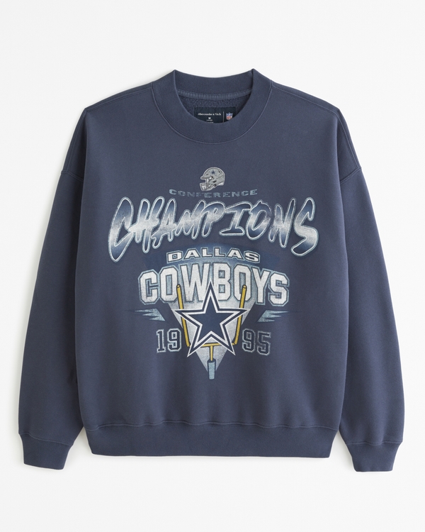 Dallas Cowboys Graphic Crew Sweatshirt, Navy Blue