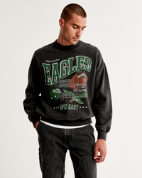 Abercrombie & Fitch Philadelphia Eagles Graphic Crew Sweatshirt Size  Large