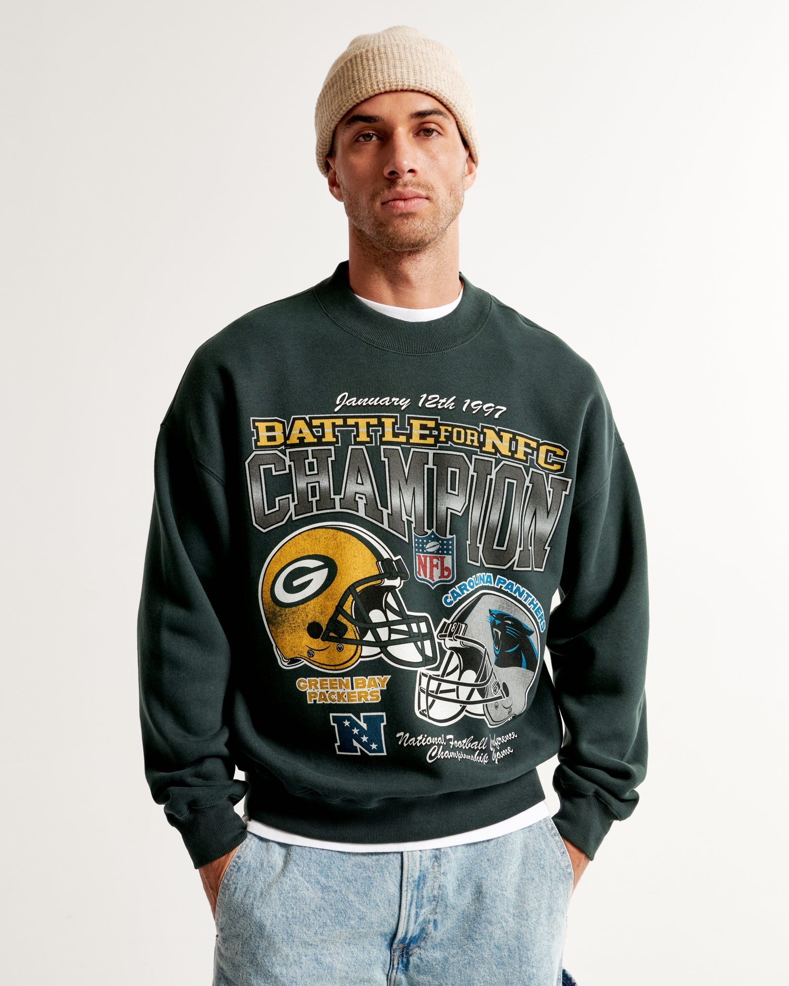 90s Green Bay Packers Super Bowl XXXI Sweatshirt - Men's Medium